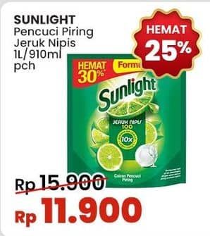 Promo Harga Sunlight Pencuci Piring Jeruk Nipis 100 910 ml - Indomaret