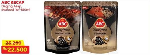 Promo Harga ABC KECAP Daging Asap, Seafood Ref 650ml  - Alfamart