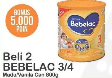 Promo Harga BEBELAC 3 / 4 Susu Pertumbuhan Madu, Vanila 800 gr - Alfamart