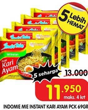 Promo Harga INDOMIE Mi Kuah Kari Ayam 72 gr - Superindo