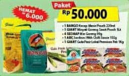 Promo Harga Giant Minyak Goreng+Bango Kecap Manis+Giant Gula Pasir+ABC Sardines+4 Sedaap Mie  - Giant