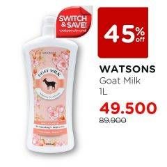 Promo Harga WATSONS Goat Milk Shower Cream 1 ltr - Watsons