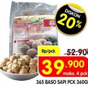 Promo Harga 365 Baso Sapi 360 gr - Superindo