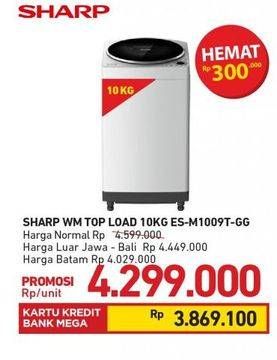 Promo Harga SHARP ES-M1009T-GG  - Carrefour