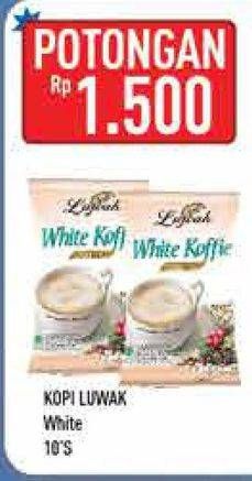 Promo Harga Luwak White Koffie per 10 sachet - Hypermart