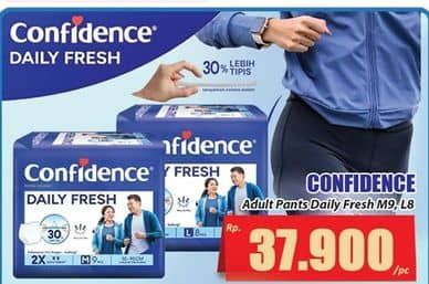 Promo Harga Confidence Adult Pants Daily Fresh L8, M9 8 pcs - Hari Hari