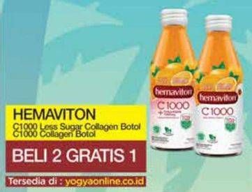 Promo Harga Hemaviton C1000 Orange + Collagen, Less Sugar 150 ml - Yogya