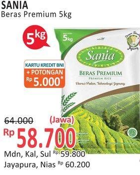 Promo Harga Sania Beras Premium 5000 gr - Alfamidi