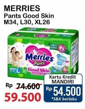Promo Harga Merries Pants Good Skin L30, M34, XL26 26 pcs - Alfamart
