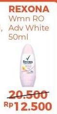 Promo Harga REXONA Deo Roll On Advanced Whitening 50 ml - Alfamart
