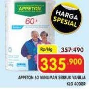 Promo Harga Appeton 60 Plus Vanilla 400 gr - Superindo