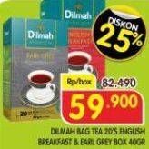 Promo Harga Dilmah Tea English Breakfast, Earl Grey 20 pcs - Superindo