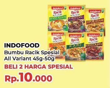 Promo Harga Indofood Bumbu Racik Special Gulai, Special Kare, Special Opor Ayam, Special Rawon, Special Rendang, Special Soto Ayam 45 gr - Yogya