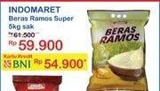 Promo Harga Indomaret Beras Ramos Super 5000 gr - Indomaret