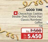 Promo Harga Good Time Cookies Chocochips Double Choc, Choco Dip, Classic, Rainbow Chocochip, Coffee 71 gr - Lotte Grosir