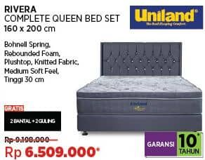 Promo Harga Uniland Rivera Set Tempat Tidur Queen 160x200cm  - COURTS
