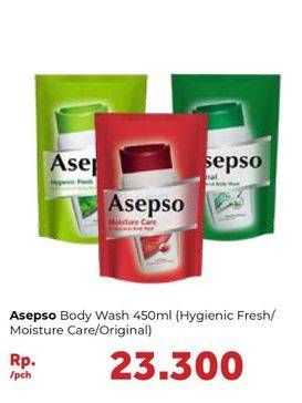 Promo Harga ASEPSO Body Wash Hygienic Fresh, Moisture Care, Original 450 ml - Carrefour