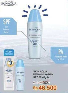 Promo Harga SKIN AQUA UV Moist Milk 40 gr - Indomaret