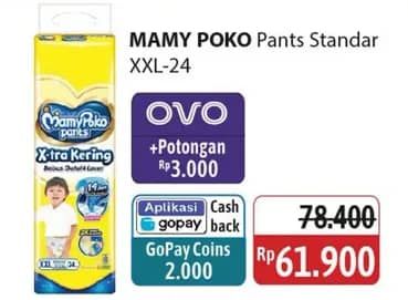 Promo Harga Mamy Poko Pants Xtra Kering XXL24 24 pcs - Alfamidi