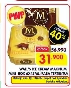 Promo Harga Walls Magnum Mini per 6 pcs 45 ml - Superindo
