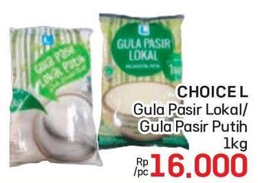 Promo Harga Choice L Gula Pasir Lokal Putih, Lokal 1000 gr - LotteMart