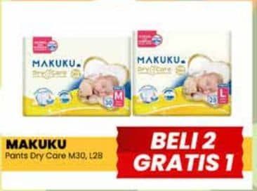 Promo Harga Makuku Dry & Care Celana M30, L28 28 pcs - Yogya