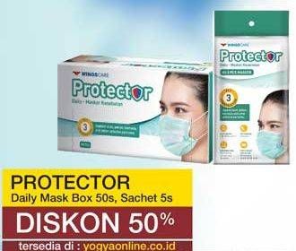 Promo Harga Protector Daily Daily Mask Box 50s, sachet 5s  - Yogya