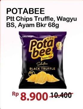 Promo Harga Potabee Snack Potato Chips Black Truffle, Wagyu Beef Steak, Ayam Bakar 65 gr - Alfamart