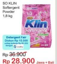 Promo Harga SO KLIN Softergent 1800 gr - Indomaret
