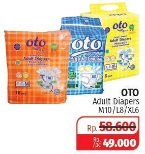 Promo Harga OTO Adult Diapers M10, L8, XL6  - Lotte Grosir