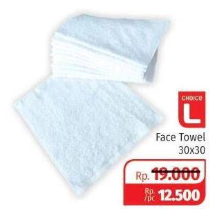 Promo Harga CHOICE L Face Towel 30x30cm  - Lotte Grosir