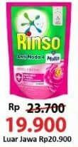 Promo Harga Rinso Liquid Detergent + Molto Pink Rose Fresh 1000 ml - Alfamart
