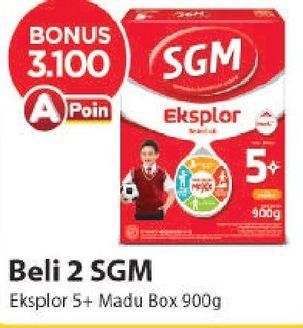 Promo Harga SGM Eksplor 5+ Susu Pertumbuhan Madu 900 gr - Alfamart