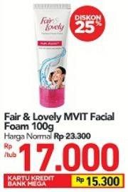 Promo Harga GLOW & LOVELY (FAIR & LOVELY) Multivitamin Facial Foam 100 gr - Carrefour