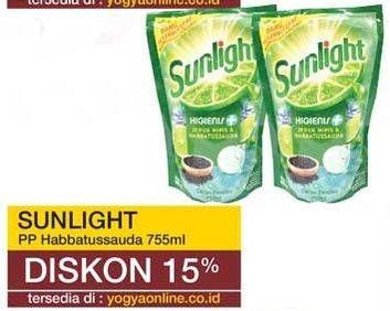Promo Harga SUNLIGHT Pencuci Piring Higienis Plus With Habbatussauda 755 ml - Yogya