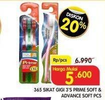 Promo Harga 365 Sikat Gigi Advance Soft, Prime Soft 1 pcs - Superindo