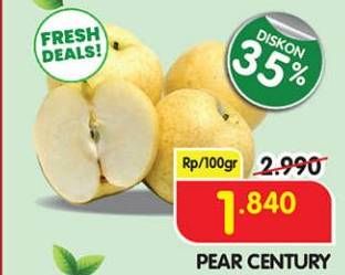 Promo Harga Pear Century per 100 gr - Superindo