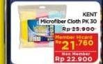 Promo Harga KENT Microfibre Cloths PK-30 per 3 pcs - Hypermart