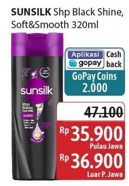 Promo Harga Sunsilk Shampoo Black Shine, Soft Smooth 340 ml - Alfamidi