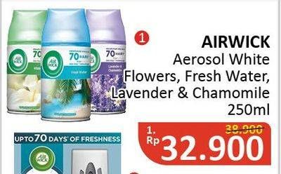 Promo Harga AIR WICK Freshmatic Aerosol White Flowers, Fresh Water, Lavender Chamomile 250 ml - Alfamidi
