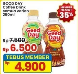 Promo Harga Good Day Coffee Drink All Variants 250 ml - Indomaret