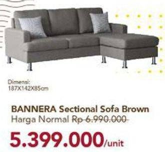 Promo Harga Bannera Sectional Sofa  - Carrefour