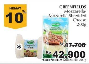 Promo Harga Greenfields Mozzarella Cheese/Shredded Cheese  - Giant