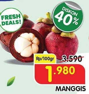 Promo Harga Manggis per 100 gr - Superindo