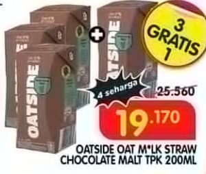 Promo Harga Oatside UHT Milk Chocolate Malt 200 ml - Superindo