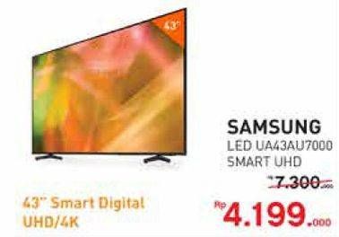 Promo Harga Samsung LED 43" UA43AU7000 UHD Smart  - Yogya