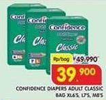 Promo Harga Confidence Adult Diapers Classic M8, L7, XL6  - Superindo