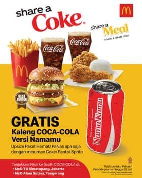 Promo Harga Share a Coke  - McD