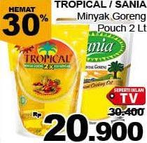 Promo Harga TROPICAL/SANIA Minyak Goreng 2ltr  - Giant