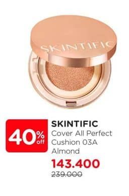 Promo Harga Skintific Cover All Perfect Cushion SPF35 Pa++++ 03A Almond 11 gr - Watsons
